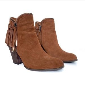Dolce Vita Hiro Fringe Brown Booties